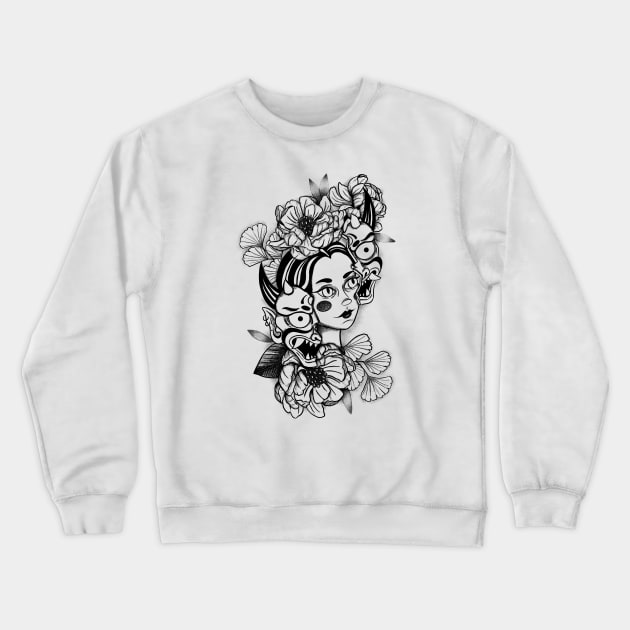 Demon girl Crewneck Sweatshirt by Mboura